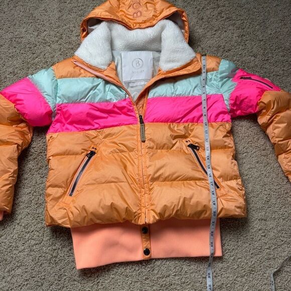 Bogner Sanja Down Ski Jacket Worn Once Womens US 4 insulated waterproof orange - Picture 8 of 10